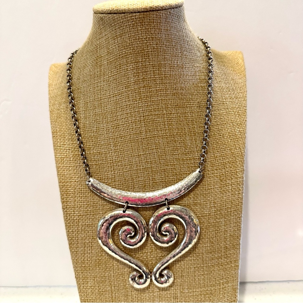 Brighton Statement Necklace “Genoa Scroll” Large … - image 4